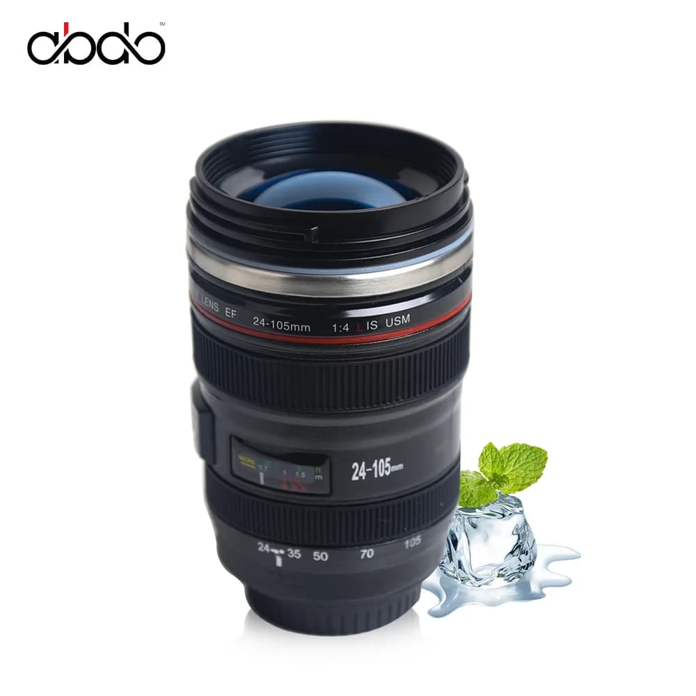 Coffee Mug Thermal Camera Len Cup Tnsulated Water Bottle Stainless Steel Tumbler Leakproof Vacuum Flasks for Camping Drinkware